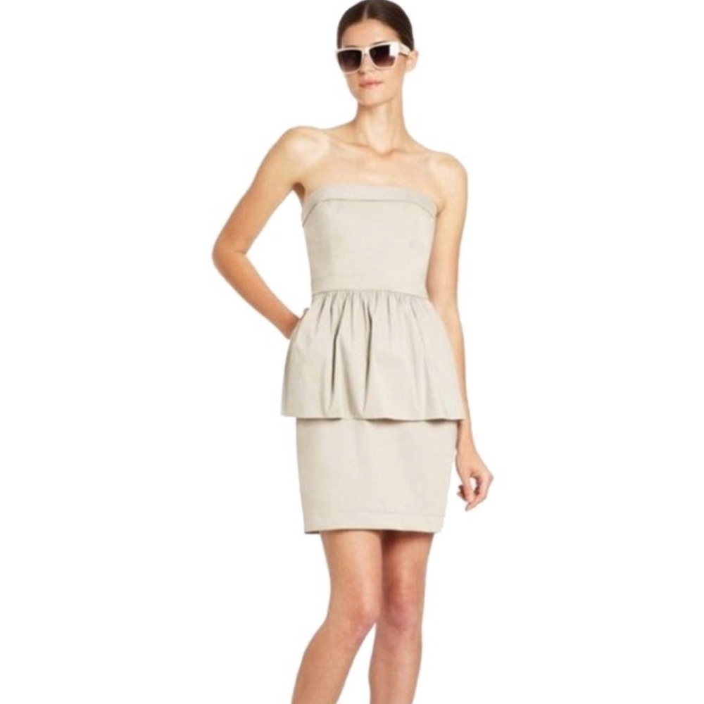BCBG MAX: huxley pumice dress, strapless